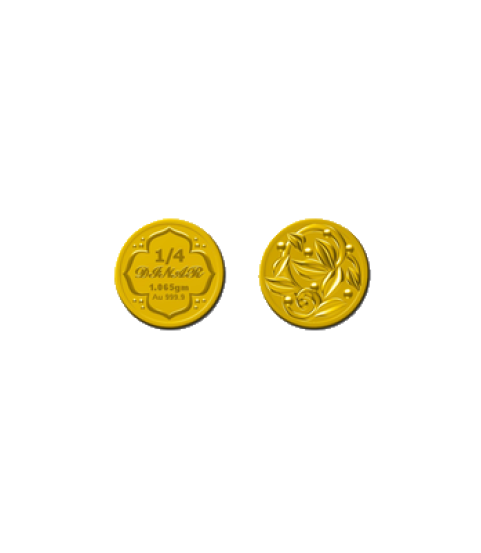 GGG 1/4 DINAR 999 D12MM